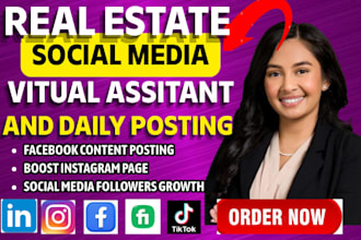 be your real estate linkedin, facebook virtual assistant and social manager