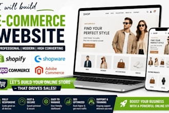 build ecommerce website, shopify shopware webshop woocommerce adobe commerce
