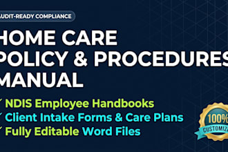 write home care policies and procedures, ndis employee handbook, and sops