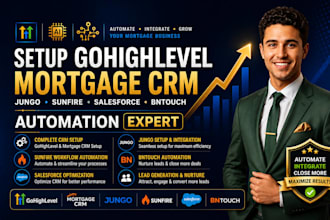 setup gohighlevel mortgage CRM jungo sunfire  salesforce bntouch automation
