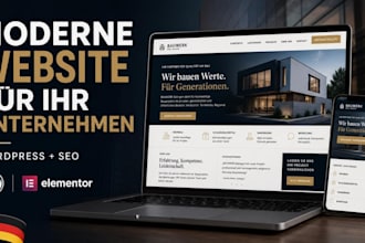 build a modern german business website with SEO