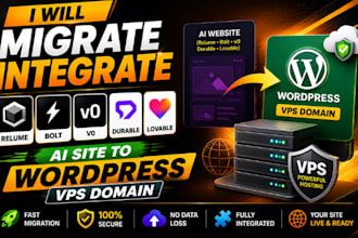 migrate integrate relume bolt v0 durable lovable ai site to wordpress vps domain