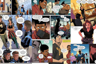 comic illustration, comic page, comic panel, storyboard, graphic novel, webcomic
