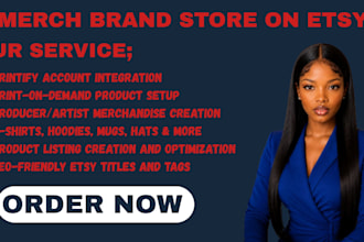 build a producer merch brand store on etsy with printify automation