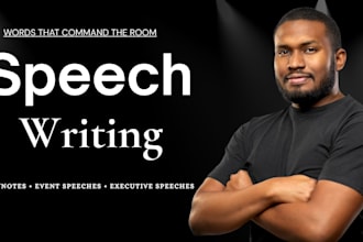 write powerful keynote speech tedtalk for occasion, wedding, business, event
