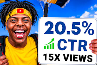 design amazing catchy youtube thumbnail or miniature