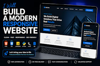 build a modern responsive personal or business website