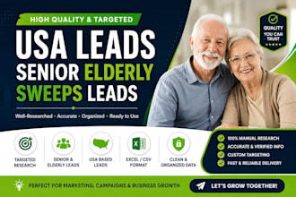 give sweeps leads, senior elderly leads, usa leads, leads