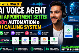 build ai voice agent, ai appointment setter, n8n automation, ai calling system