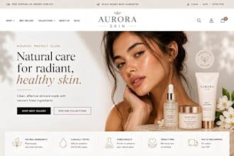 design skin care websites and skin care shopify store for beauty cosmetics spa
