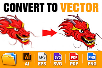 manually vectorize image, redraw logo and convert image to vector