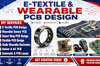 do e textile pcb sensor wearable pcb smart ring audio wearable electronics