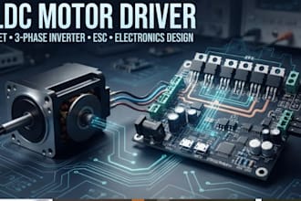 design mosfet bldc motor driver, 3 phase inverter, esc circuit
