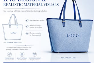 design your bag tech pack duffle bag backpack tote bag purse flat sketch bag pac