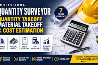 be quantity surveyor do quantity takeoff material take off and cost estimation