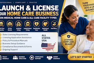 license, prepare non medical home care paperwork in florida, texas, georgia