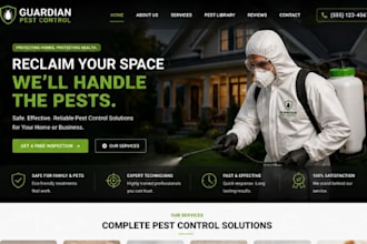 design squarespace pest control website wix extermination fumigation website