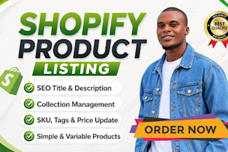 do shopify bulk product listing, variants and catalog setup