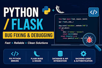 fix python flask bugs, errors, and backend issues