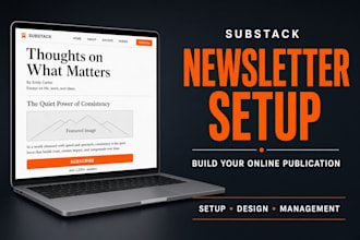 setup your substack newsletter, publication and online writing space