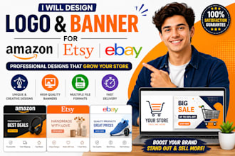 design a professional logo and banner for amazon etsy ebay