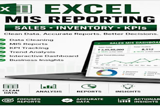 create excel mis reports for sales, inventory and business