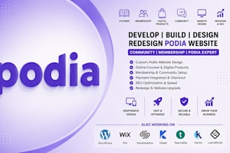 develop build design redesign podia website community membership podia expert
