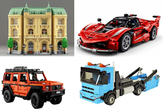 do 3d lego design, lego moc, lego car, lego house 3d model with instruction