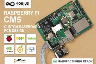do pcb design for raspberry pi compute module cm4, cm5, io board, carrier board