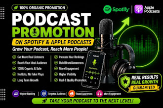 do organic podcast promotion for apple podcasts and spotify