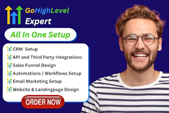 be your expert for gohighlevel websites, crm, salesfunnel, automation, workflows