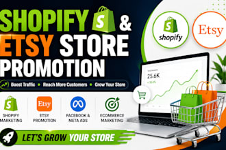 promote shopify store to boost shopify sales , etsy promotion for etsy sales