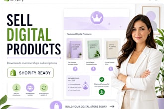 setup shopify digital product store ebook downloads memberships subscriptions