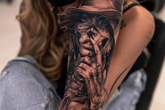 design amazing anime tattoo artwork