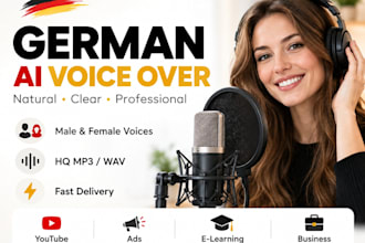 create professional german ai voice over and text to speech