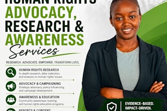 provide professional human rights research, advocacy and awareness content