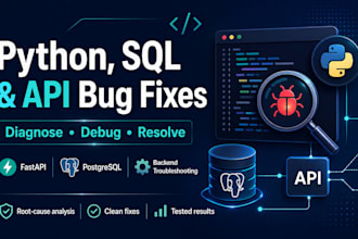 diagnose and fix python sql and API issues
