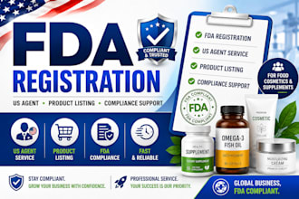 do fda registration, compliance, label review and product listing for cosmetics