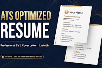 write ats optimized resume, professional CV