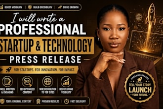 write a professional startup and technology press release