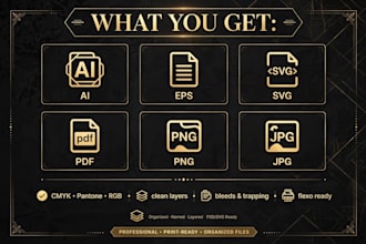 vectorize your logo and make it production ready for printing