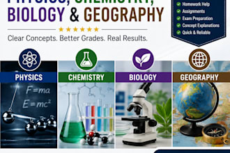 tutoring and academic support in physics chemistry biology and geography