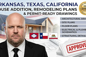 draw arkansas texas california house addition remodeling plans