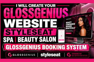 create glossgenius website styleseat spa beauty salon glossgenius booking system