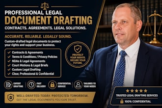 write and design letter and offer or lawsuit complaint motions, legal response