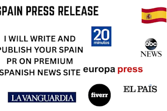 write and publish your spain PR on premium spanish news site