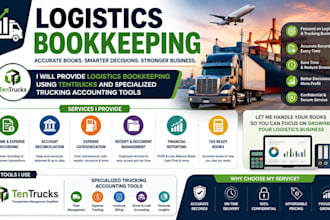 do logistics bookkeeping using tentrucks and specialized trucking accounting