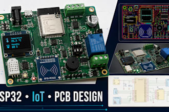 design custom firmware system esp32 iot pcb, stm32 pcb and altium pcb layout