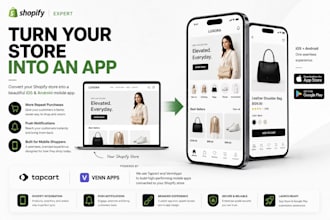 convert your shopify store into an ios and android mobile app