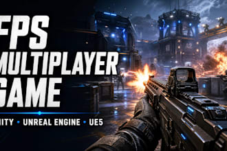 develop fps multiplayer shooting game unity unreal engine first person shooter